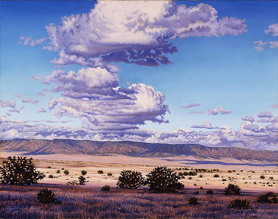 Bruce Aiken, Coconino Skyway, 1990, oil on canvas, 22 x 28 inches. MNA Fine Arts Collection.