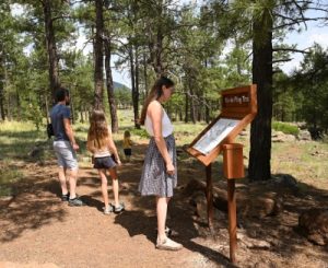 Family at a trailhead