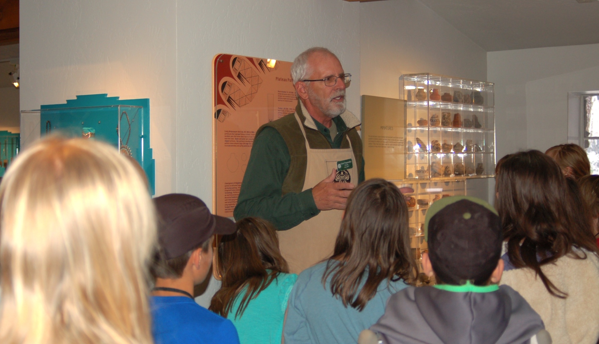 Man giving a school tour