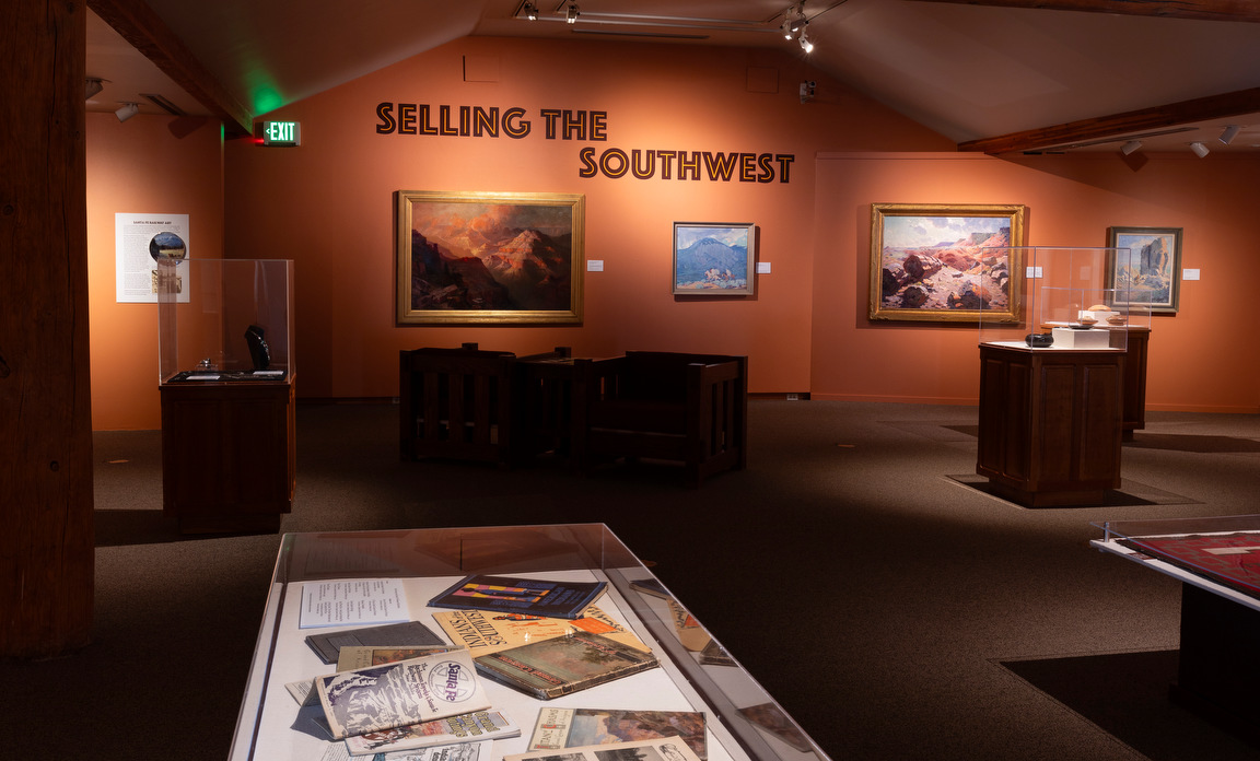 Idyllic paintings, travel brochures, books and more were created in the early 20th century to promote travel to the Southwest.